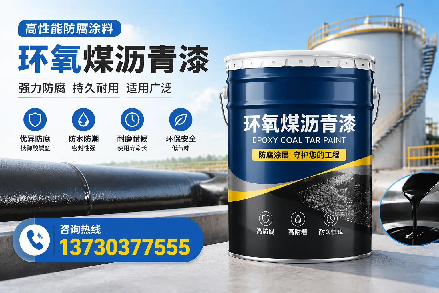 环氧煤沥青漆的耐久性分析，适合喀什的使用场景